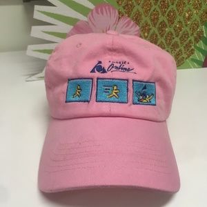 AOL pink retro hat